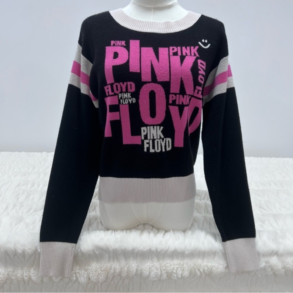 Daydreamer Pink Floyd Black and White Knit Sweater